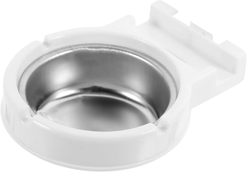 منفضة سجائر معلقة على الحائط باللون الأبيض مصنوعة من الفولاذ المقاوم للصدأ مع حاوية تخزين للاستخدام المنزلي أو في الحمام أو الاستخدام التجاري - Image 1